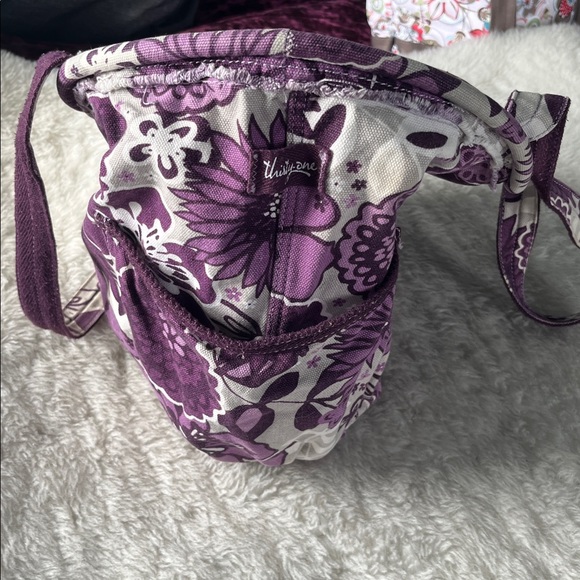 Thirty one Plum Awesome Blossom Retro Metro Canvas Bucket Bag - Picture 5 of 6